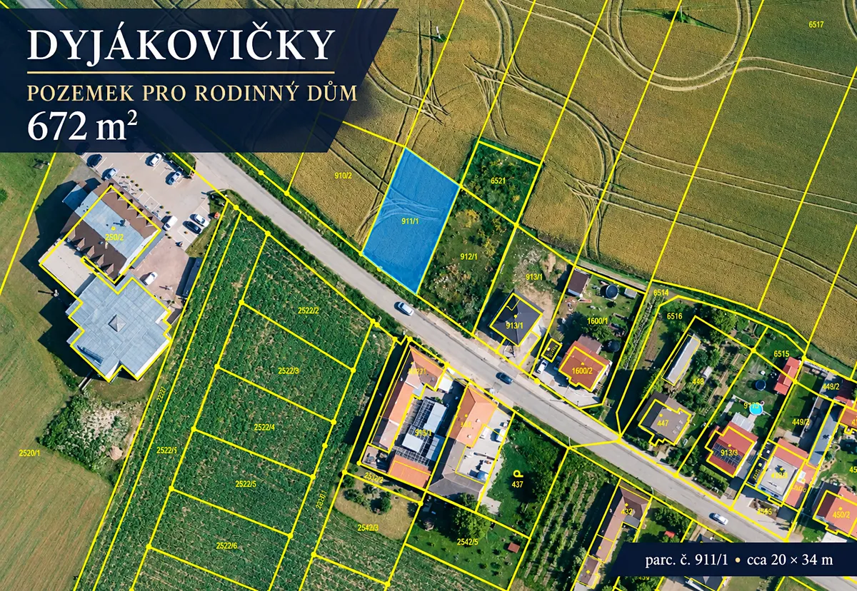 Prodej stavebního pozemku 672 m²